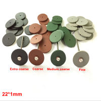 100Pcs Assorted Dental Lab Super Fine Polishing Rubber Wheels Discs Burs เครื่องขัดยางซิลิโคน22*1Mm