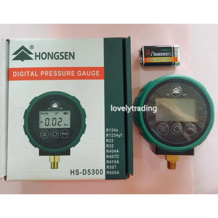 HONGSEN DIGITAL PRESSURE GAUGE HSD5300 / AIRCOND GAS GAS AIR CON GAS
