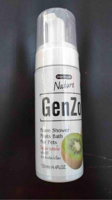 โฟมอาบน้ำแห้ง Genzo foam shower for pet (กลิ่นกีวี่)
