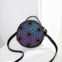 New All-Match Mini Small Round Bag Diamond Ad Japanese And Korean Round Luminous Bag Student Girls Shoulder Portable Shoulder Bag