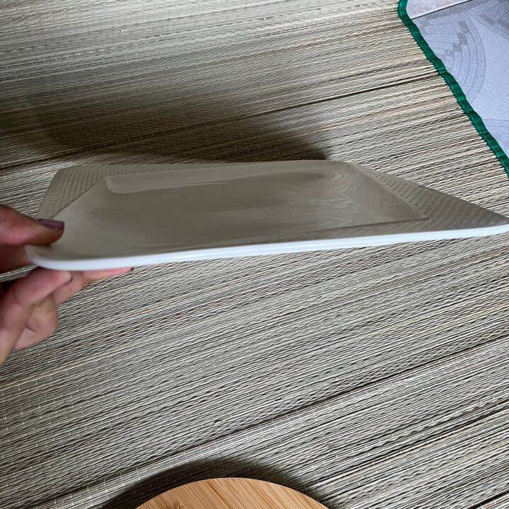 จานเซรามิก-ceramic-plates-จานเหลี่ยม-จานแบน-จานข้าว-จานสวยๆ-จานราคาถูก-จานยกโหล-จานชามราคาส่ง-ขนาด-10-นิ้ว