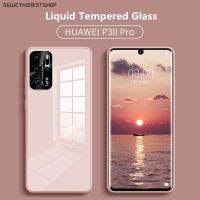 ร้อน hanoe413 - /  ของเหลวเคสกระจกเทมเปอร์ของแท้สำหรับ HuaWei P30 Pro P40 Pro Mate 30 Pro Nova 7 SE Pro เคสกระจกป้องกันเลนส์โลหะ