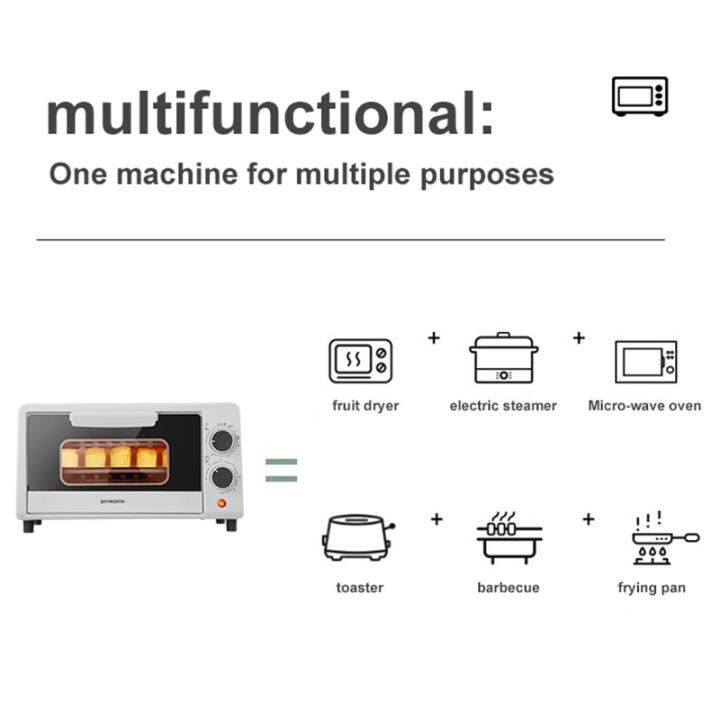 12l-เตาอบไฟฟ้ามินิมัลติฟังก์ชั่เตาอบไฟฟ้าขนาดเล็กอบผลไม้แห้งเครื่องควบคุมคู่บ้านเครื่องใช้ในครัว