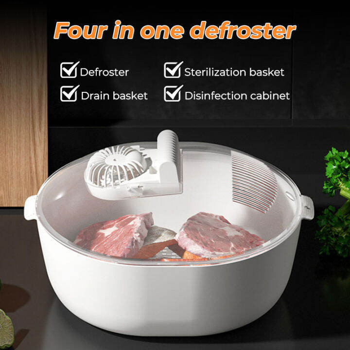 Kitchen meat thawing machine 4 in 1 thawing plate sealed food