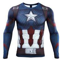 Men T-shirt Endgame Cosplay Costume Compression Tshirts Sport Fitness Tee Plus Size