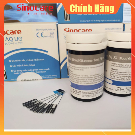 Que thử đường huyết safe aq ug 50 que thử tặng kèm 50 kim - ảnh sản phẩm 1