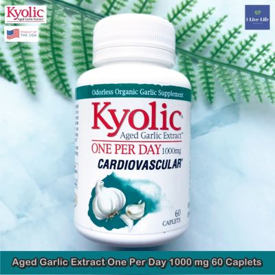 สารสกัดจากกระเทียม ไร้กลิ่น Aged Garlic Extract One Per Day 1000 mg 60 Caplets - Kyolic