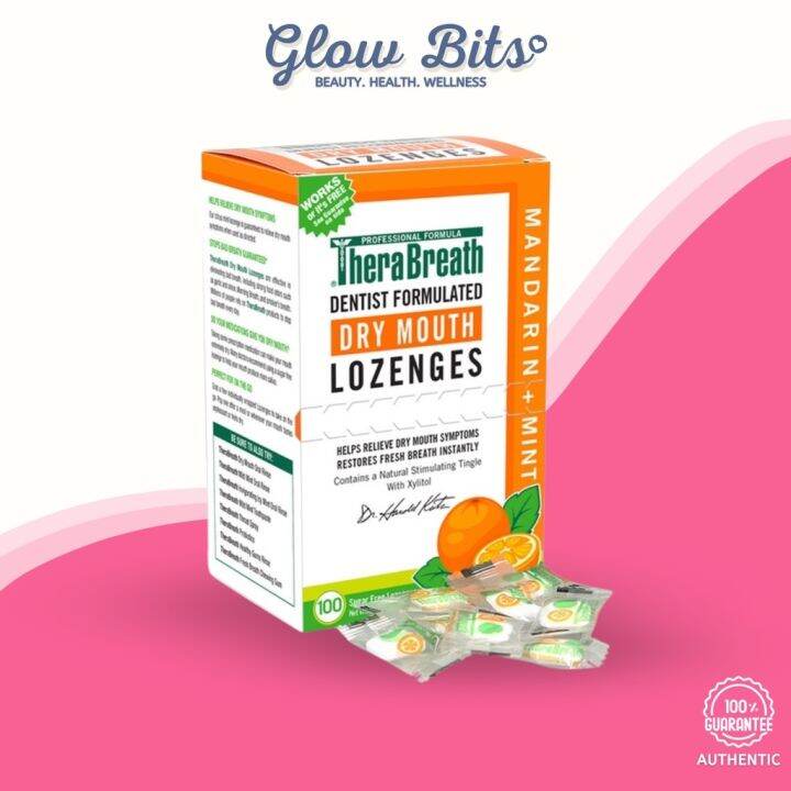 Therabreath Dry Mouth Lozenges Mandarin Mint 