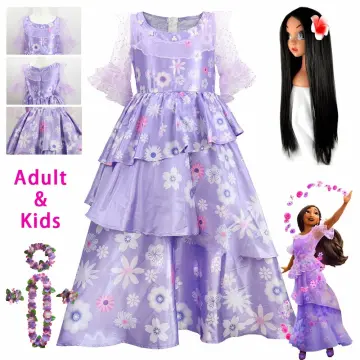 Shop Ready Stock!encanto Cosplay Isabella Mirabel Charm Costume Purple Dress  Girls with great discounts and prices online - Mar 2024