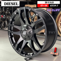 ล้อแม็กขอบ 20x8.5 ET+35 6รูx139.7 ??ยี่ห้อ DIESEL รุ่น V2 CLIFF (BKM) สายออฟโรด รับประกันโครงสร้าง6ปี?(ราคาต่อ1วง)? *ขายยก4วง* พิเศษพร้อมส่งฟรี