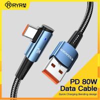 [HOT 2023] RYRA Essager 7A USB ประเภท C สายเคเบิล100W สายชาร์จเร็ว USB-C สายรับส่งข้อมูลสำหรับ Huawei P40 Pro Honor 70 Pro