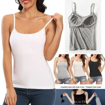6 Colors Padded Bra Tank Top Solid Adjustable Strap Tank Tops