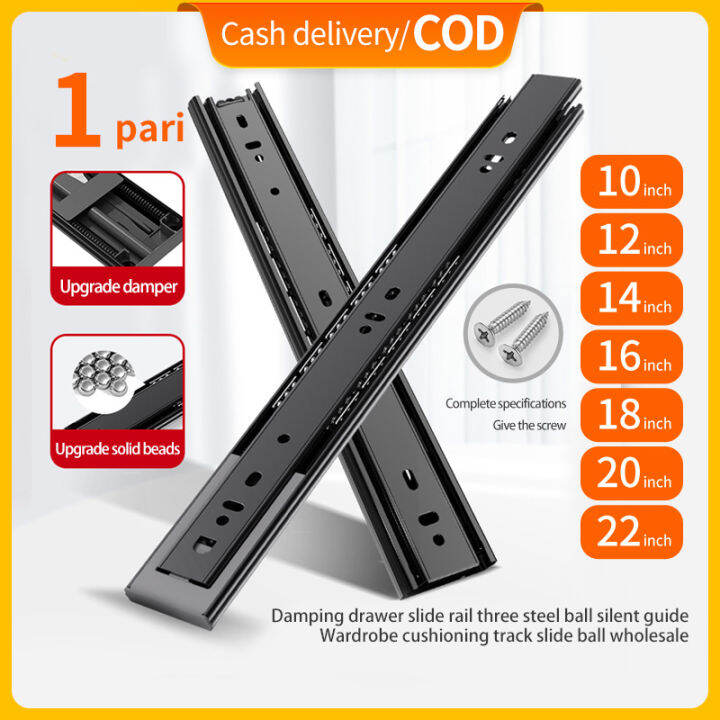 (1 PAIR)Drawer Slide Keyboard Drawer Slide For Desk Drawer Rail Heavy
