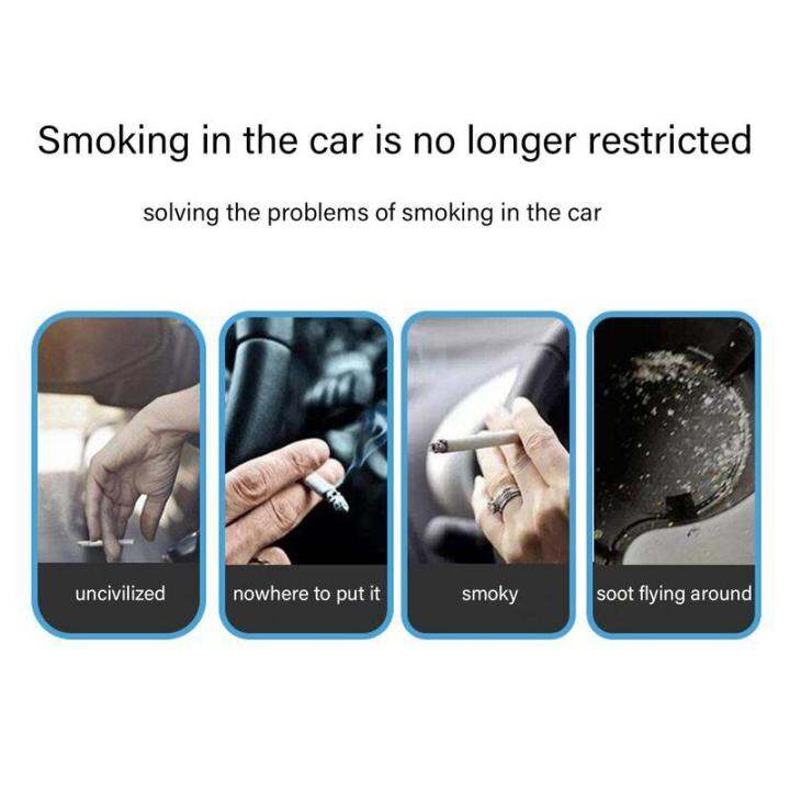 ที่เขี่ยในรถยนต์พร้อมไฟ-led-แบบพกพา-ash-tray-eless-auto-ashtray-สารหน่วงไฟอุปกรณ์สูบ