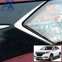 Newprodectscoming AX Chrome Headlight Front Lamp Triangle Cover Trim Head Light Bezel Frame Molding Accent For Honda HR V Vezel HRV 2018 2017 2016