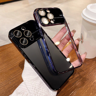 ✨✨ เคสไอโฟน หน้าต่างขนาดใหญ่ เคสไอ11ล่าสุดในไทย Phone Case for iPhone 14 13 12 promax Pro Max Plus เคสไอโฟนสีพื้น