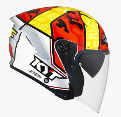 ⚡️ KYT - NF J ⚡️[Open Face] KYT Helmet NF J XAVI FORES YELLOW -  🔺  น้ำหนัก 1,450 +/- 50g. 🔺 มีระบบ Sun visor แว่นกันแดดในตัว