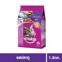 [ส่งฟรี] วิสกัส®อาหารแมว ชนิดแห้ง แบบเม็ด สูตรซีเนียร์ รสปลาทู 1.1 ก.ก. 1 ถุง WHISKAS® Cat Food Dry Senior Mackerel rch-1