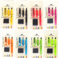 หรูหราคุณภาพ5ชิ้นหมึกสีฟ้า Jinhao ชุดสี0.380.5มิลลิเมตรน้ำพุปากกานักเรียนสำนักงานเครื่องเขียนหมึกปากกาสำหรับการเขียน