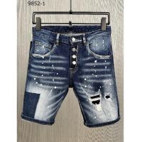 Fashion Mens Hole Denim Fabric Shorts Trendy Casual Slim Fitting moto&amp;Biker High Street Shorts Jeans 9852-1