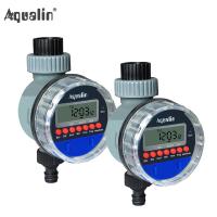 2pcs Electronic LCD Display Home Ball Valve Water Timer Garden Irrigation Watering Timer Controller System