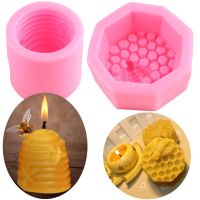 3D Bee Honeycomb Candle Molds Hexagon Beehive Soap Silicone Mold Fondant Cake Decorating Tools Chocolate Candy Epoxy Resin Mould