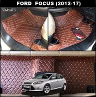 พรมปูพื้นรถยนต์ 6D FORD FOCUS (2012-17) พรม6D QX สวยงาม เข้ารูป เต็มคัน 3ชิ้น