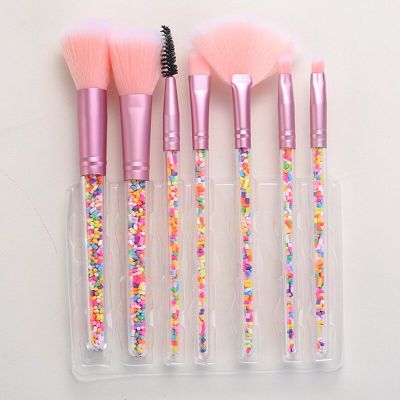 7pcs Makeup Brushes Set Diamond Candy Love Glitter Handle Crystal Foundation Blush Face Powder Eye Shadow Brush Pincel Maquiagem Makeup Brushes Sets