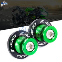 สำหรับ KAWASAKI Z400 Z 400 2017 2018 2019 2020 2021รถจักรยานยนต์ CNC อลูมิเนียม Swingarm Spools ขาตั้งสกรู Slider โลโก้