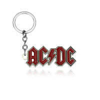 [COD]ACDC โลโก้วงดนตรีการสร้างข้อความของขวัญขนาดเล็กชิ้นส่วนรถยนต์พวงกุญแจจี้พวงกุญแจอุปกรณ์เสริม