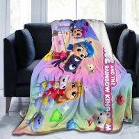 Kliou True The-Rainbow-Kingdom Fleece Throw Blanket Fuzzy Warm Ultra-Soft Micro Throws for Winter Fa