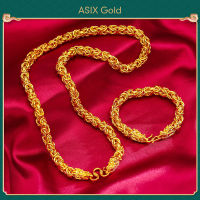 ASIX GOLD สร้อยข้อมือสร้อยข้อมือสร้อยคอมังกรทอง 24K สร้อยคอมังกรผู้ชาย สร้อยข้อมือมังกร สีไม่เปลี่ยนเป็นสีดํา ไม่ลอกออก