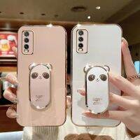 {Taoyitao เคส} ขาตั้งพับได้เคสสำหรับ Vivo หมีชุบ Y20S Y20 Y12S Y21 Y21T Y21S Y33S Y15S Y17 Y15 Y22 Y22S Y02ที่ปิด Y91 Y93