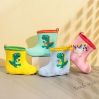 【hot sale】 ◘✁ B53 EVA Childrens Cartoon Dinosaur Low-top Rain Boots Lightweight and Non-slip