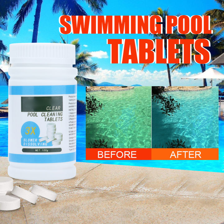 แท็บเล็ตสำหรับอาบน้ำสำหรับสระว่ายน้ำแท็บเล็ตสระว่ายน้ำคลอรีนคลอรีนสระว่ายน้ำคงทนป้องกันแสงแดด