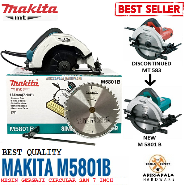 MAKITA Mesin Circular Saw Mesin Serkel Gergaji Potong Kayu Circle 7