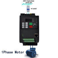 Qizaotia VFD AT2 0.45KW/0.75KW/1.5KW/2.2KW/3KW/4KW เฟสเดียว220V ในและเฟสเดียวออกตัวแปลงความถี่สำหรับมอเตอร์เฟสเดียว