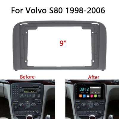 2Din Car Radio Fascia for Volvo S80 1998-2006 DVD Stereo Frame Plate Adapter Mounting Dash Installation Bezel Trim Kit