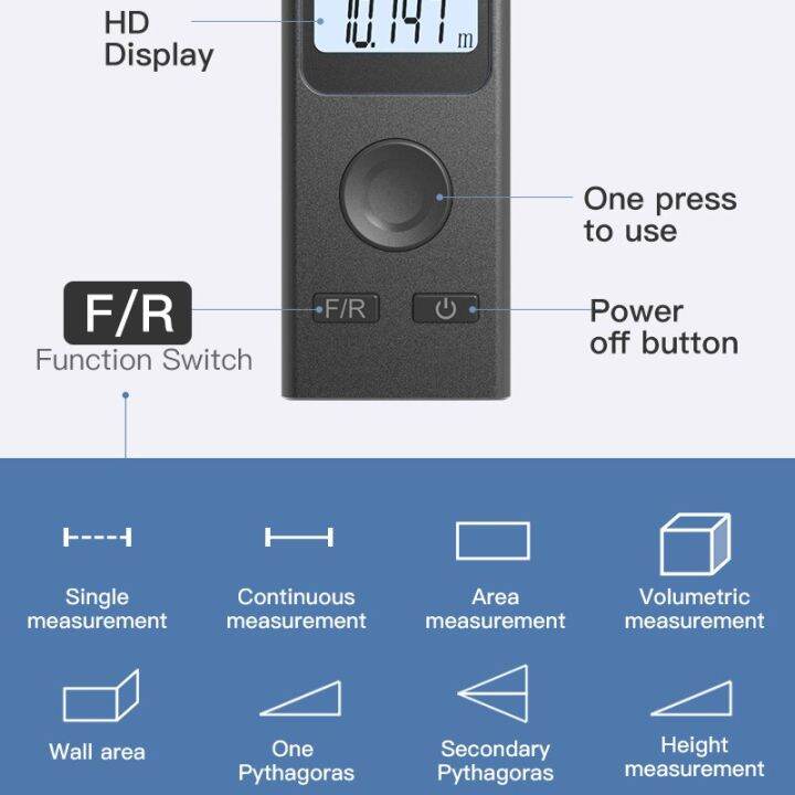 mini-rangefinder-30m-การวัดความแม่นยำสูงเลเซอร์ระยะทาง24g-usb-rechargeable-handheld-distance-meter-smart-portable