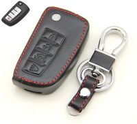 ✔☏❁ Leather Case Cover Holder Fit For Nissan Armada 350Z Sentra Remote Flip Key 4 Button Kbrastu15 28268-C991A ZB700 C991C 5Y70