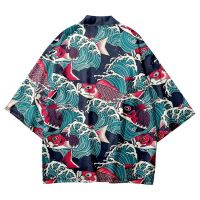 ชุดกิโมโนแบบดั้งเดิมสำหรับผู้ชาย,เสื้อคอสเพลย์เสื้อคาร์ดิแกนสตรีลำลองเสื้อฮาราจูกุซามูไรฮาราจูกุญี่ปุ่น
