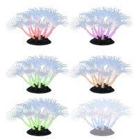 Artificial Silicone Coral Glow Aquarium Decorations Glowing Effect Aquarium Decor Silicone Artificial Coral Plant Ornament