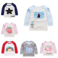 Spring Baby Boys Girls Cotton Cartoon Long Sleeve T-Shirt For 0-6 yr