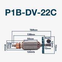 สเตเตอร์กระดอง AC220-240V สำหรับ P1B-DV-22C Kunci Pas Listrik โรเตอร์กระดองสมอเรือสเตเตอร์คอยล์ชิ้นส่วนอะไหล่สว่านอุปกรณ์เสริม