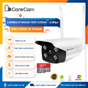 [Tặng nguồn 29k]Camera IP WIFI ngoài trời không dây, kết nối điện thoại Carecam CV922A-2.0MP hỗ trợ thẻ nhớ 128G, đàm thoại 2 chiều, xem đêm có màu , chống nước - HÀNG NHẬP KHẨU