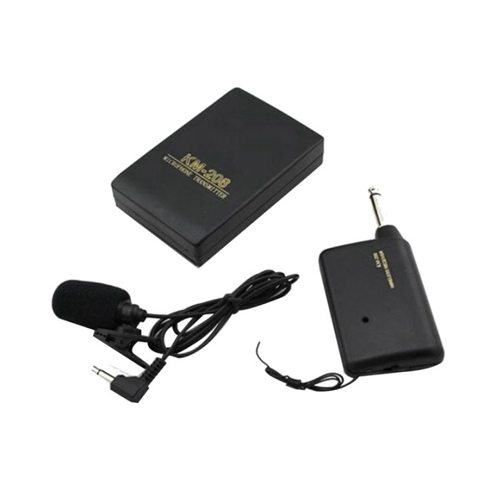 Wireless microphone Collar Clip-On Portable Lavalier Neck Mic System ...