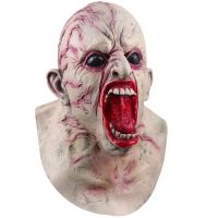 Halloween Horrible Mask Flesh-colored Zombie Scary Cosplay Party Haunted house Headwear