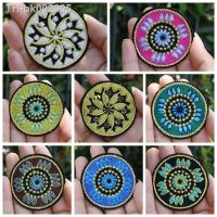 ✆ Yoga Lotus Retro Patch Iron On Patches For Clothes Flower Pattern Motif Garment Patch Sticker On Clothes Embroidered Patches