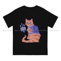 Large mens short sleeves Stray Steam Game Cute Cat B12 Robot Tshirt For Men Kawaii Basic Leisure Tee T Novelty New Design 4XL.5XL.6XL