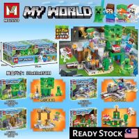 【คลังสินค้าพร้อม KL】Minecraft Building Blocks My World The Creeper Garden Minifigures ของขวัญสำหรับเด็ก